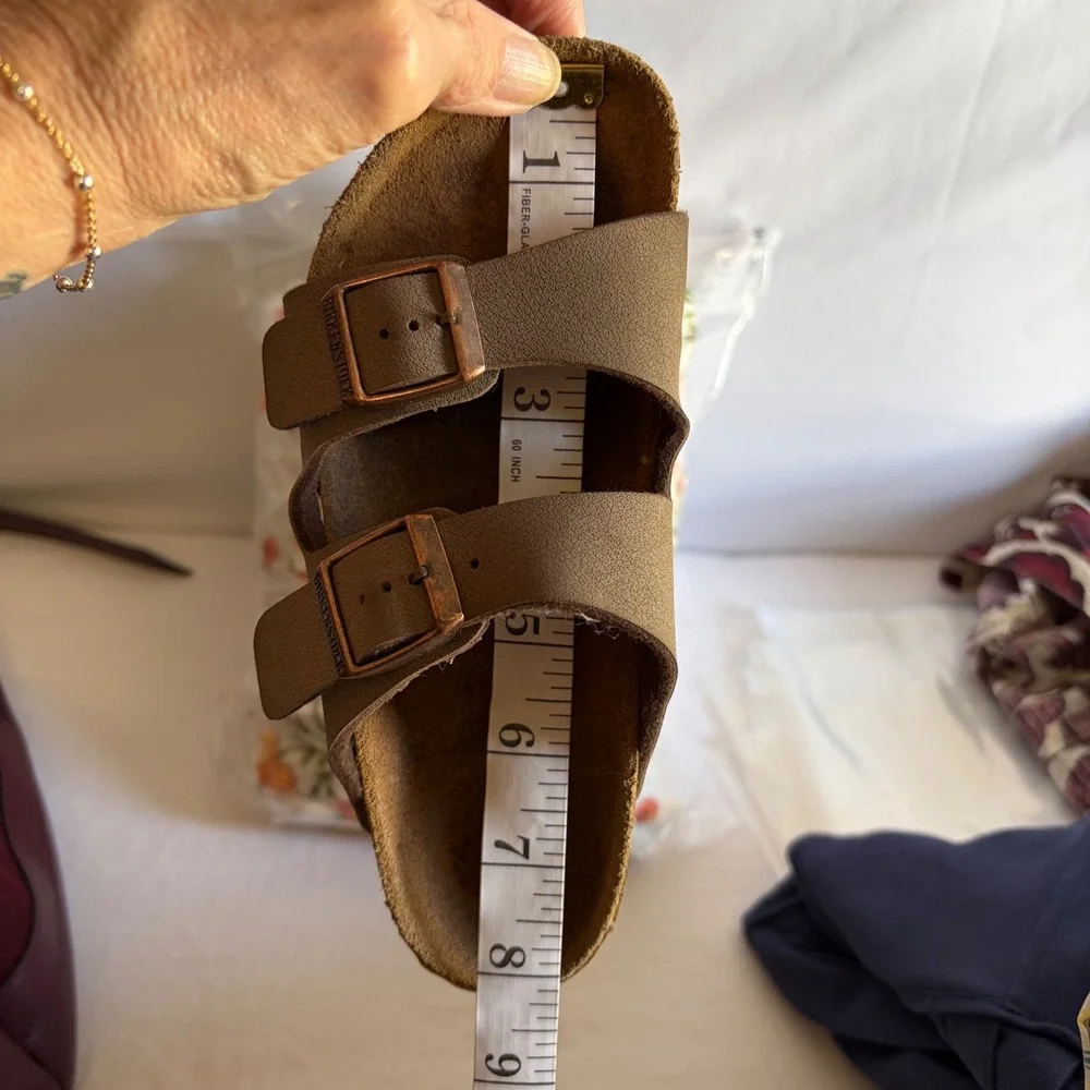 Birkenstock Arizona Sandals Kids US 1- 1 1/2 32EU Brown Two Strap Slide Boho